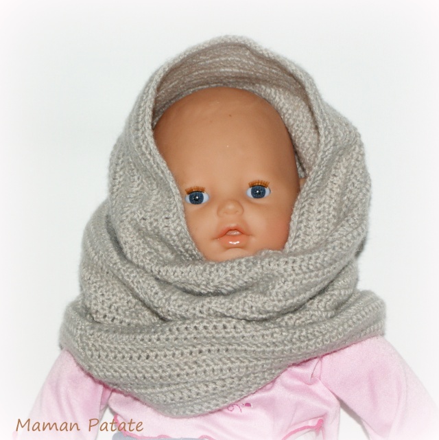 Cagoule chaude en tricot avec des petites oreilles pour bébé fille •  Petites Pirates